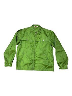 Vintage Shanhouse Weather Winners Green Outerwear Rockabilly Y2K Jacket M READ